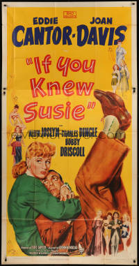 8t0247 IF YOU KNEW SUSIE 3sh 1947 art of wacky Eddie Cantor with pretty Joan Davis & sexy girls!