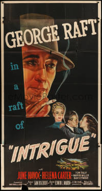8t0249 INTRIGUE 3sh 1947 George Raft in the Shanghai underworld with 2 dangerous women, ultra rare!
