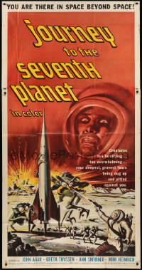 8t0252 JOURNEY TO THE SEVENTH PLANET 3sh 1961 they have terryfing powers of mind over matter!
