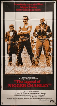 8t0257 LEGEND OF NIGGER CHARLEY int'l 3sh 1972 slave to outlaw Fred Williamson ain't running no more!