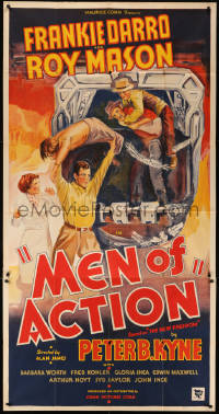 8t0265 MEN OF ACTION 3sh 1935 Frankie Darro, based on the novel by Peter B. Kyne, cool art!