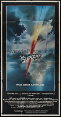 8t0302 SUPERMAN 3sh 1978 D.C. comic book superhero, best title artwork by Bob Peak, very rare!