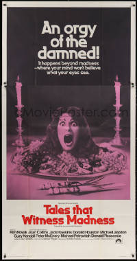 8t0303 TALES THAT WITNESS MADNESS 3sh 1973 wacky screaming head on food platter horror!