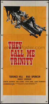 8t0165 THEY CALL ME TRINITY South African 3sh 1971 Terence Hill, great spaghetti western art!