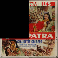 8t0038 CLEOPATRA INCOMPLETE 6sh R1952 sexy Claudette Colbert as the Princess of the Nile, Cecil B. DeMille