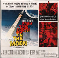 8t0045 FROM THE EARTH TO THE MOON 6sh 1958 Jules Verne's boldest adventure dared by man, very rare!