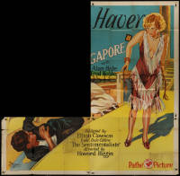 8t0063 SAL OF SINGAPORE INCOMPLETE 6sh 1928 art of Phyllis Haver between Alan Hale & Fred Kohler!