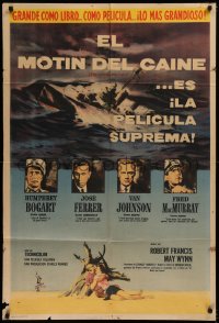8t0086 CAINE MUTINY Argentinean 1955 Humphrey Bogart, Jose Ferrer, Van Johnson & MacMurray!