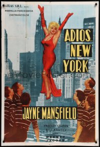 8t0110 HOMESICK FOR ST. PAULI Argentinean 1963 full-length sexy Jayne Mansfield over New York, rare!