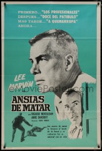 8t0121 LIFE IN THE BALANCE Argentinean R1960s different images of Lee Marvin, who is top billed, rare!