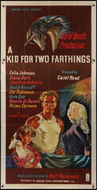 8t0173 KID FOR TWO FARTHINGS English 3sh 1955 art of sexy Diana Dors, directed by Carol Reed!