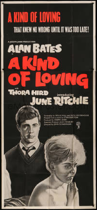 8t0174 KIND OF LOVING English 3sh 1962 Schlesinger, their love knew no wrong until it was too late!