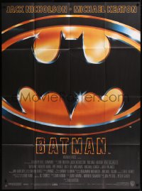 8t0751 BATMAN French 1p 1989 DC Comics, directed by Tim Burton, cool image of the bat logo!