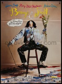 8t0756 BENNY & JOON French 1p 1993 great image of Johnny Depp covered in paint holding flowers!