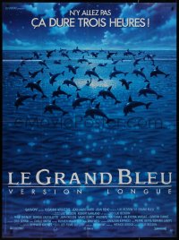 8t0759 BIG BLUE director's cut French 1p 1988 Luc Besson's Le Grand Bleu, cool dolphin image!