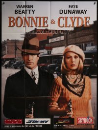 8t0770 BONNIE & CLYDE French 1p R2000 different close up of Warren Beatty & Faye Dunaway with guns!