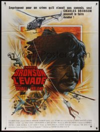 8t0775 BREAKOUT French 1p 1975 different art of Charles Bronson & action montage, prison escape!