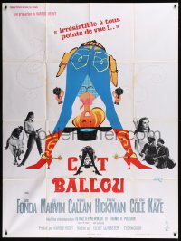 8t0795 CAT BALLOU French 1p 1965 different art of classic sexy cowgirl Jane Fonda by Siry!
