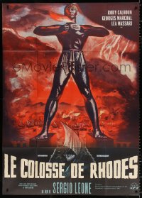 8t0810 COLOSSUS OF RHODES French 1p R1960s Sergio Leone, different art of mythological Greek giant!