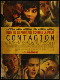 8t0814 CONTAGION advance French 1p 2011 Marion Cotillard, Matt Damon, Laurence Fishburn, Jude Law