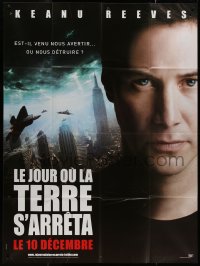 8t0830 DAY THE EARTH STOOD STILL teaser French 1p 1908 super close up of Keanu Reeves!