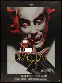8t0853 DRACULA A.D. 1972 French 1p 1973 different Landi art of Christopher Lee & sexy naked ladies!