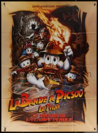 8t0858 DUCKTALES: THE MOVIE French 1p 1991 Walt Disney, Scrooge McDuck, cool adventure art by Drew!