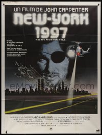 8t0868 ESCAPE FROM NEW YORK French 1p 1981 John Carpenter, Kurt Russell as Snake, New York 1997!