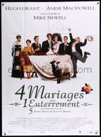 8t0886 FOUR WEDDINGS & A FUNERAL French 1p 1994 Hugh Grant, Andie McDowell, Kristin Scott Thomas