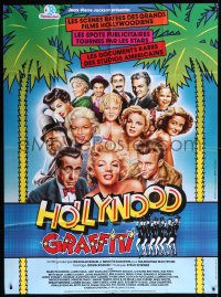 8t0941 HOLLYWOOD OUT-TAKES French 1p 1980s art of Marilyn, Bogart, Dean & top stars by Gilbert Mace!