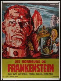 8t0947 HORROR OF FRANKENSTEIN French 1p 1972 Hammer horror, cool different monster art by Belinsky!