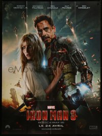 8t0975 IRON MAN 3 teaser French 1p 2013 great close up of Robert Downey Jr. & Gwyneth Paltrow!