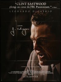 8t0977 J. EDGAR advance French 1p 2012 super c/u of Leonardo DiCaprio, directed by Clint Eastwood!