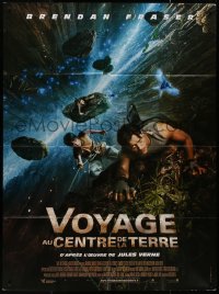 8t0988 JOURNEY TO THE CENTER OF THE EARTH French 1p 2008 Brendan Fraser, Hutcherson, sci-fi fantasy!