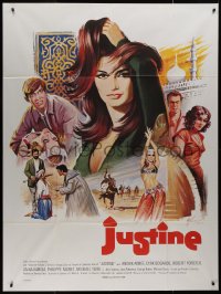 8t0990 JUSTINE French 1p 1969 different Boris Grinsson montage art of super sexy Anouk Aimee!