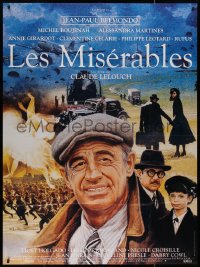 8t1011 LES MISERABLES French 1p 1995 Jouin art of Jean-Paul Belmondo, Claude Lelouch directed!