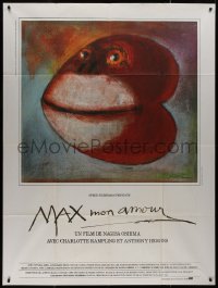 8t1038 MAX MY LOVE French 1p 1986 best different chimpanzee artwork by Andri Francois!