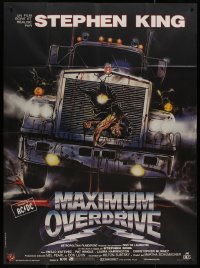 8t1039 MAXIMUM OVERDRIVE French 1p 1987 Stephen King, different gruesome horror art by Enzo Sciotti!