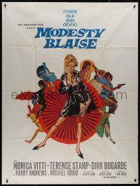 8t1047 MODESTY BLAISE French 1p 1966 Bob Peak art of sexiest female secret agent Monica Vitti!