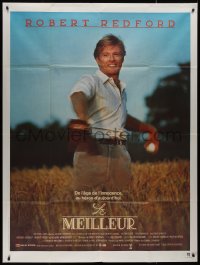8t1054 NATURAL French 1p 1984 best image of Robert Redford throwing baseball, Barry Levinson!