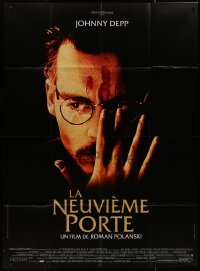 8t1069 NINTH GATE French 1p 1999 different close up of Johnny Depp with broken glasses!