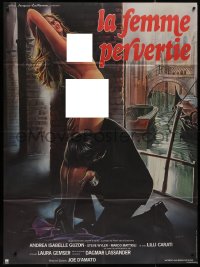 8t1094 PLEASURE French 1p 1985 Enzo Sciotti art of sexy naked woman & her lover in Venice!