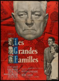 8t1099 POSSESSORS style B French 1p 1958 Les Grandes Familles, art of Jean Gabin by Rene Ferracci!