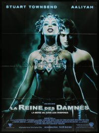 8t1114 QUEEN OF THE DAMNED French 1p 2002 close up of sexy vampire Aaliyah & Stuart Townsend!