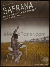8t1138 SAFRANA OR FREEDOM OF SPEECH French 1p 1978 art of lone student sitting at desk in field!