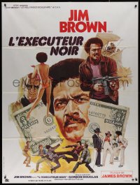 8t1163 SLAUGHTER'S BIG RIPOFF French 1p 1974 the mob put the finger on BAD Jim Brown, Akimoto art!