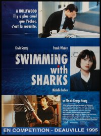8t1187 SWIMMING WITH SHARKS French 1p 1995 Kevin Spacey, Frank Whaley, ruthless two-faced revenge!