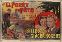 8t0658 CARNIVAL BOAT French 2p 1935 different art of William Boyd & young sexy Ginger Rogers, rare!