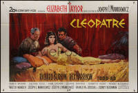 8t0659 CLEOPATRA French 2p 1963 Terpning art of Elizabeth Taylor, Richard Burton & Rex Harrison!