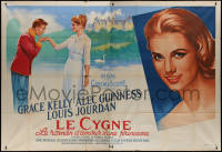 8t0667 SWAN French 2p 1956 different art of beautiful Grace Kelly by Roger Soubie, ultra rare!